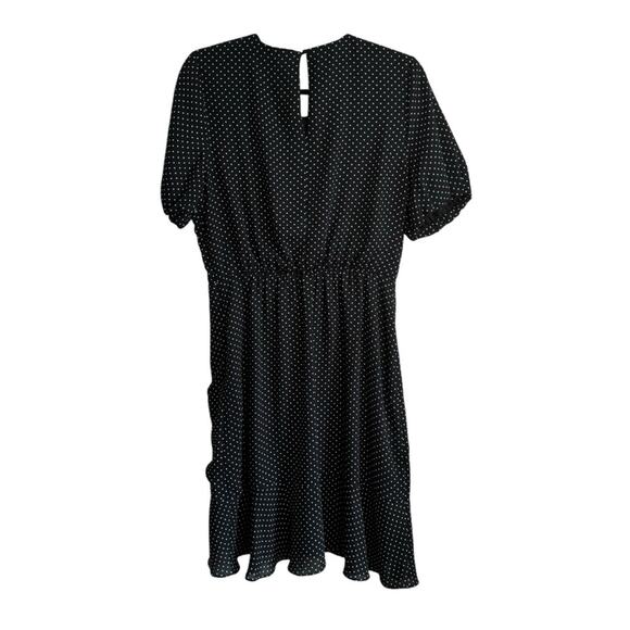 Sam Edelman Polka Dot Puff Sleeve Ruched Dress - Picture 4 of 13